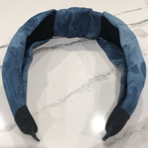 Beautiful Vintage style tie dye denim headband - Picture 3 of 4